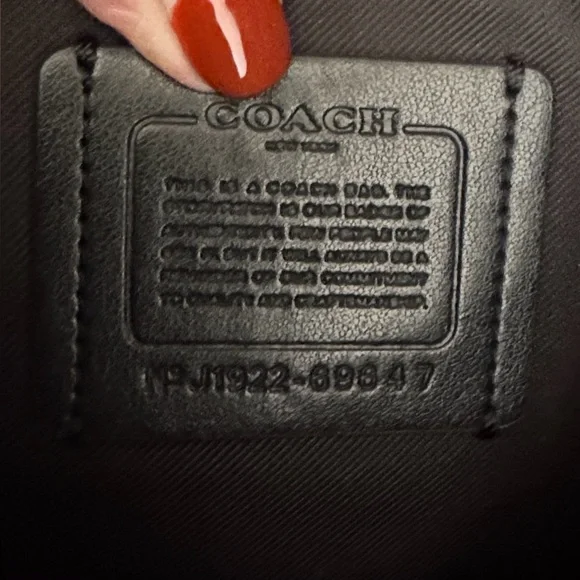 Coach Dark Blue and Gold Stripe Shoulder Bag - Picture 4 of 7